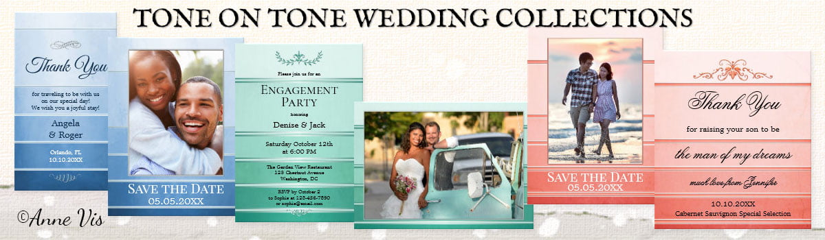 Tone on tone wedding collections